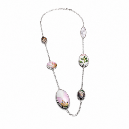 Renaissance Cloisonné Necklace, Six-Piece Floral Rebirth Collection