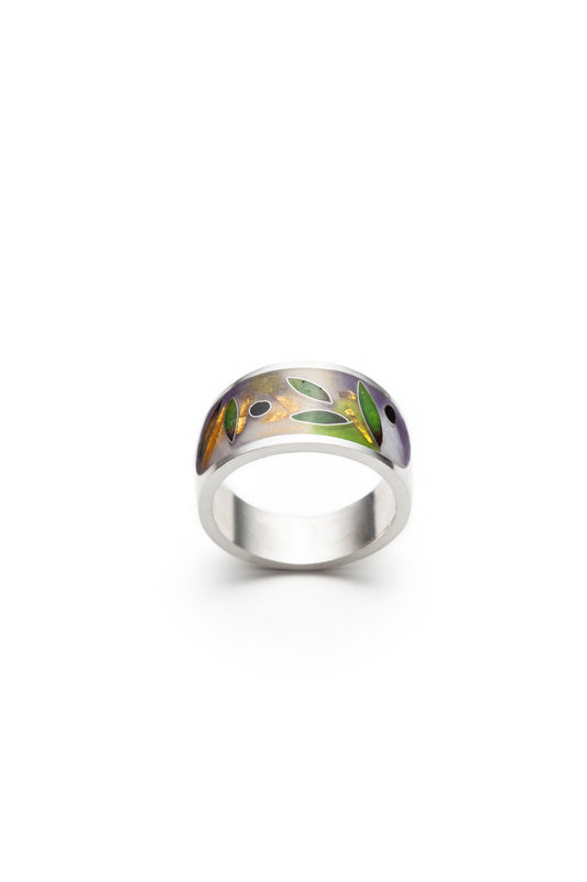 Olive orchard band ring