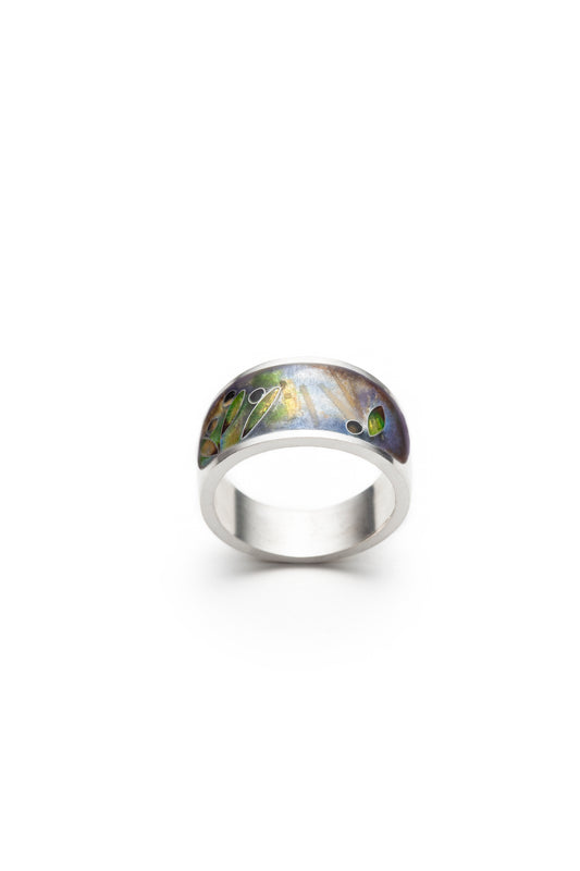Olive orchard band ring