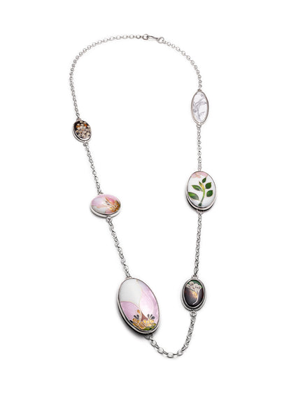 Renaissance Cloisonné Necklace, Six-Piece Floral Rebirth Collection
