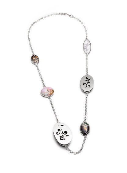 Renaissance Cloisonné Necklace, Six-Piece Floral Rebirth Collection