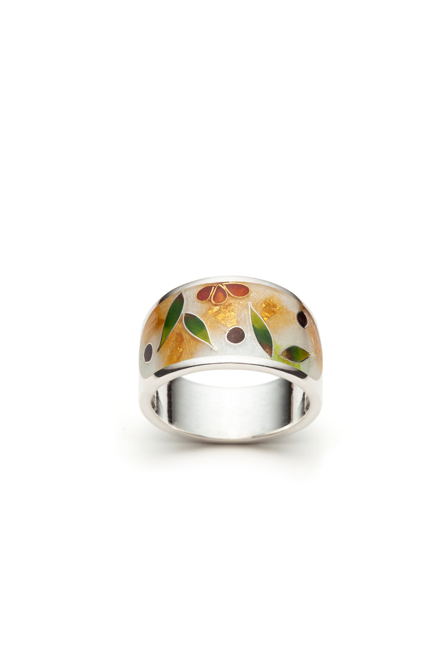 Olive branch band ring