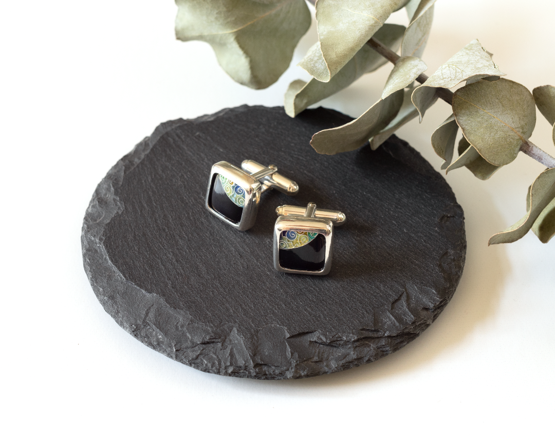 Silver cufflinks